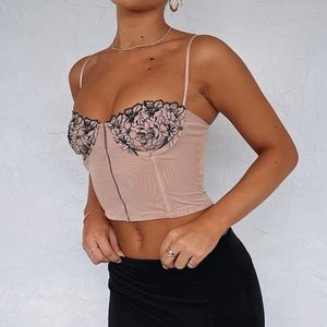 NWT White Fox Bustier